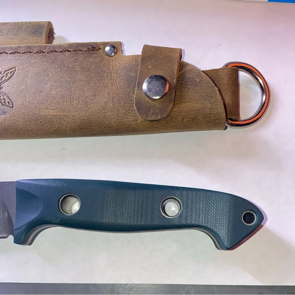 Bushcrafter fixed blade bush knife with leather sheath - Picture 3 of 9